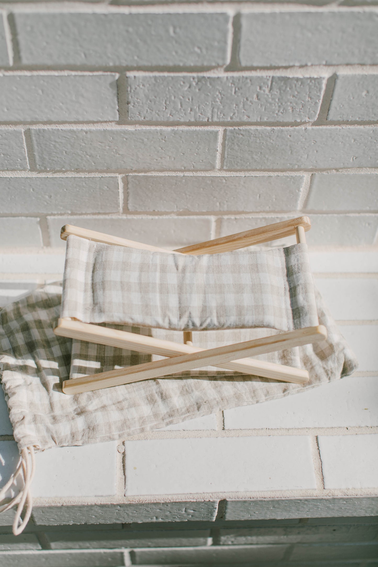 Sand Gingham Headrest